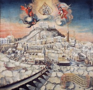 Lód na rzece Drawa autorstwa Franz Josef Felsner